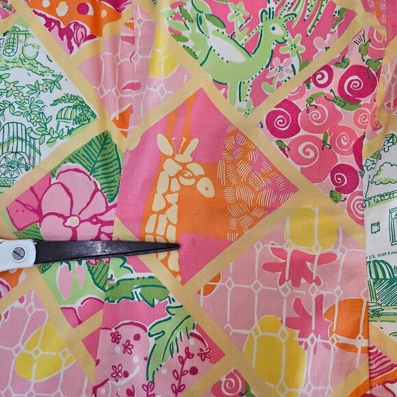 Lilly Pulitzer Diamond Sleeveless Printed Pink Patchwork Sundress Size 6 - Picture 12 of 14
